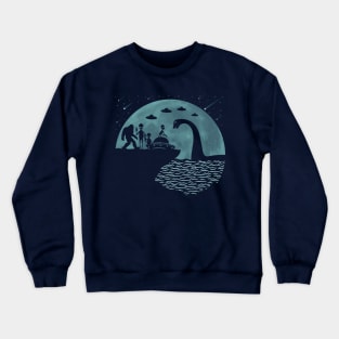 Bigfoot Loch Ness Monster Aliens Crewneck Sweatshirt